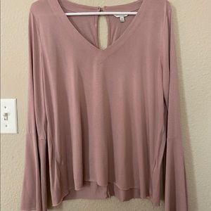 Lucky Brand Pink V-neck Blouse